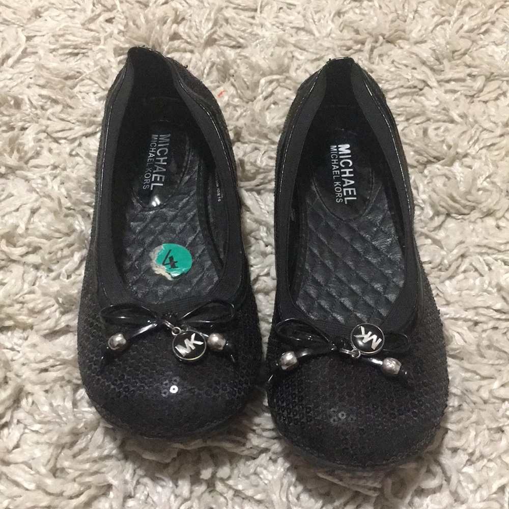 BLACK MICHAEL KORS SEQUIN FLATS